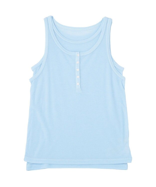 earth music&ecology 【SET】シアーフライスレイヤードタンクトップ Light Blue