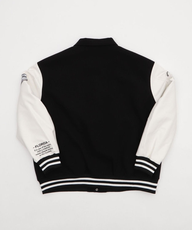 WEGO 【25年秋冬新作/ユニセックス着用ITEM/SMLサイズ展開】メルトンワッペンスタジャン ブラック