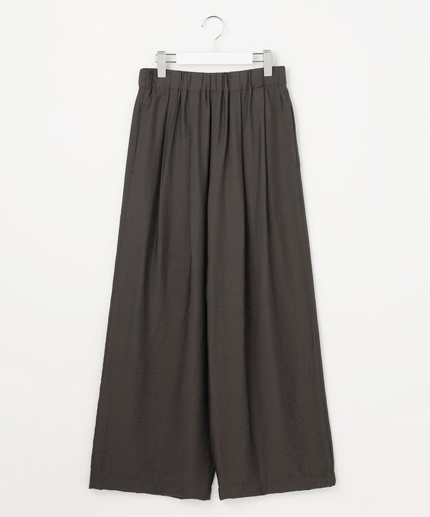 自由区 L 【SHIHOさん着用・ご好評アイテム・新色追加・セットアップ対応】エアリーツイルワイド パンツ ブラウン