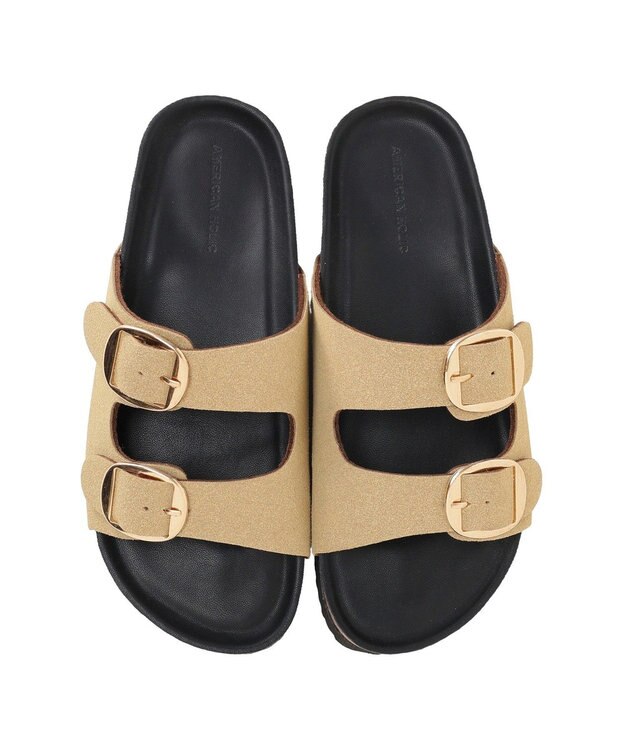AMERICAN HOLIC フットベットダブルベルトサンダル Beige