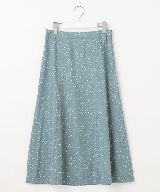 J.PRESS LADIES S 【洗える・イージーケア】スパンローンランダムドット スカート スモーキーグリーン系5
