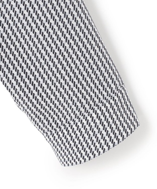 23区 L ハウンドトゥースプリント スタンドカラー ブラウス ブラック千鳥柄