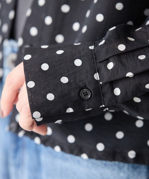 AMERICAN HOLIC ドットドロストシャツ Black