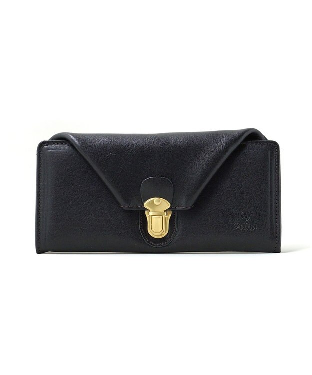 FOLNA RD ヌメオイルシュリンク 差し込み金具 長財布 ブラック