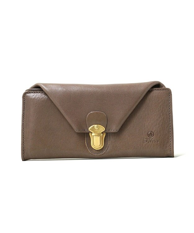 FOLNA RD ヌメオイルシュリンク 差し込み金具 長財布 グレー