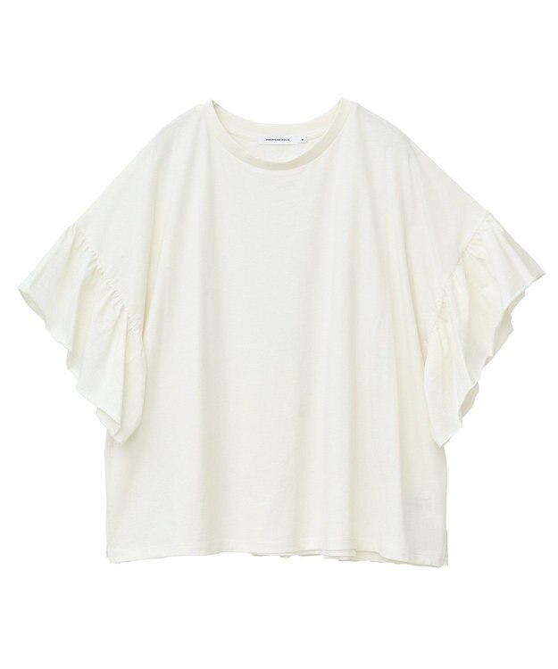 AMERICAN HOLIC バックフリル半袖プルオーバー Off White
