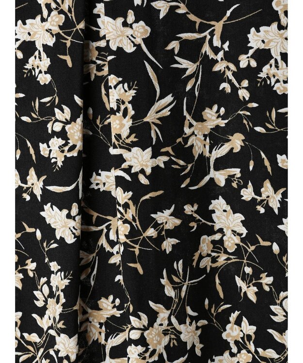 Green Parks 接触冷感　アソート柄ブラウス Flower Black