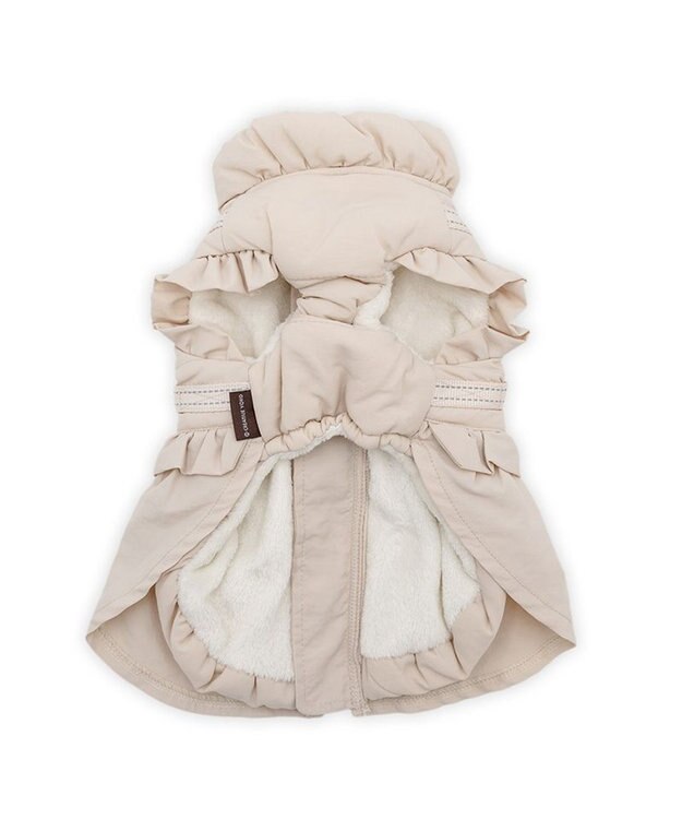 PET PARADISE ペットパラダイス アウターハーネス フリル 小型犬 ベージュ