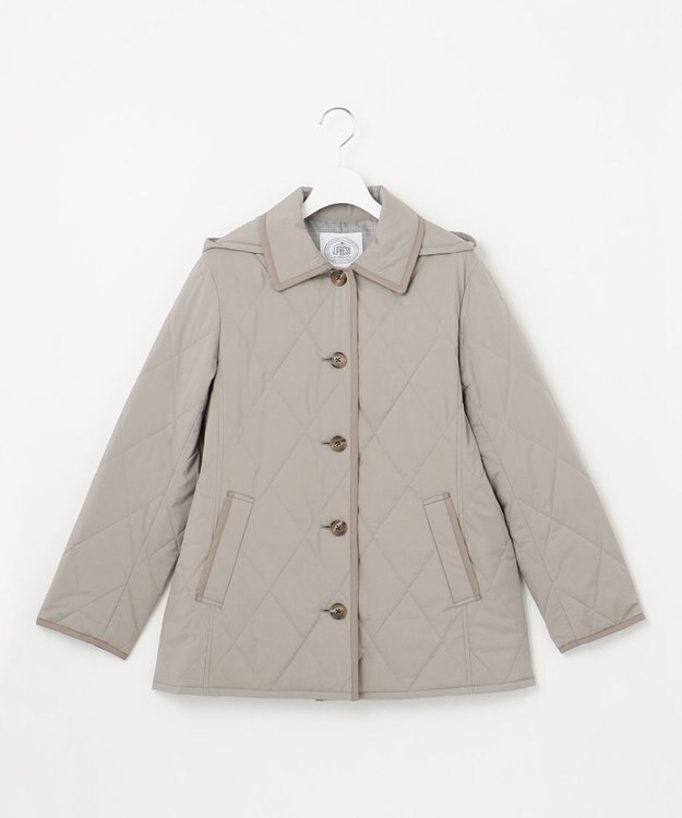 J.PRESS LADIES 【洗える・撥水】プレミアムBasicキルティング ショート コート モカベージュ系