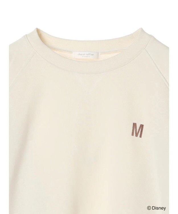 Green Parks Ｄｉｓｎｅｙ／裏毛袖プリントスウェット Ivory