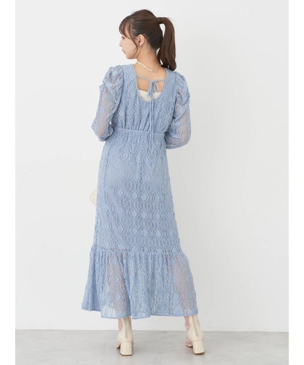earth music&ecology 総レースワンピース Blue
