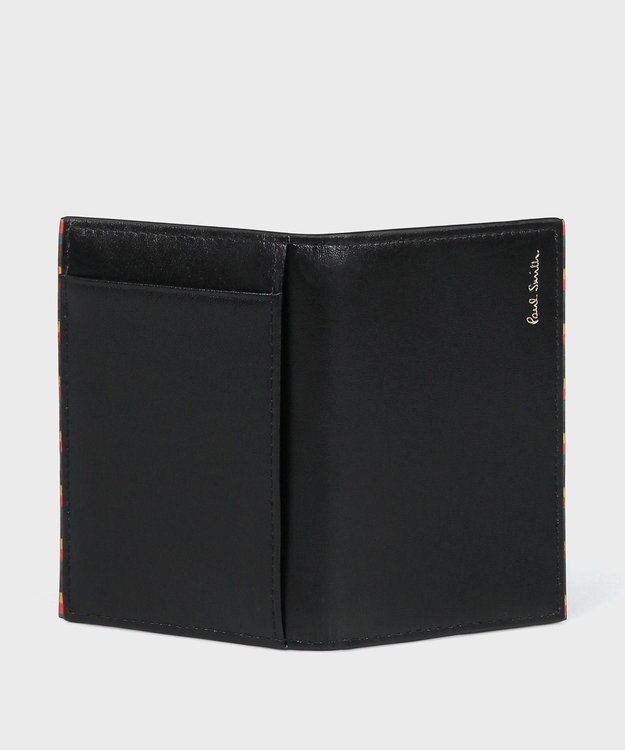 Paul Smith ブライトストライプトリム パスケース ブラック