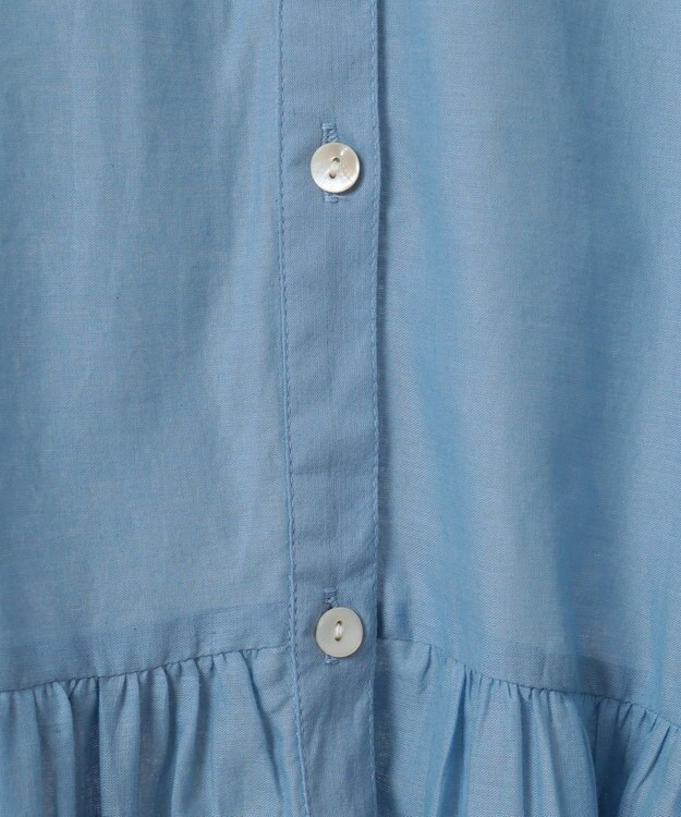 earth music&ecology コットンボイルギャザーシャツ Sax