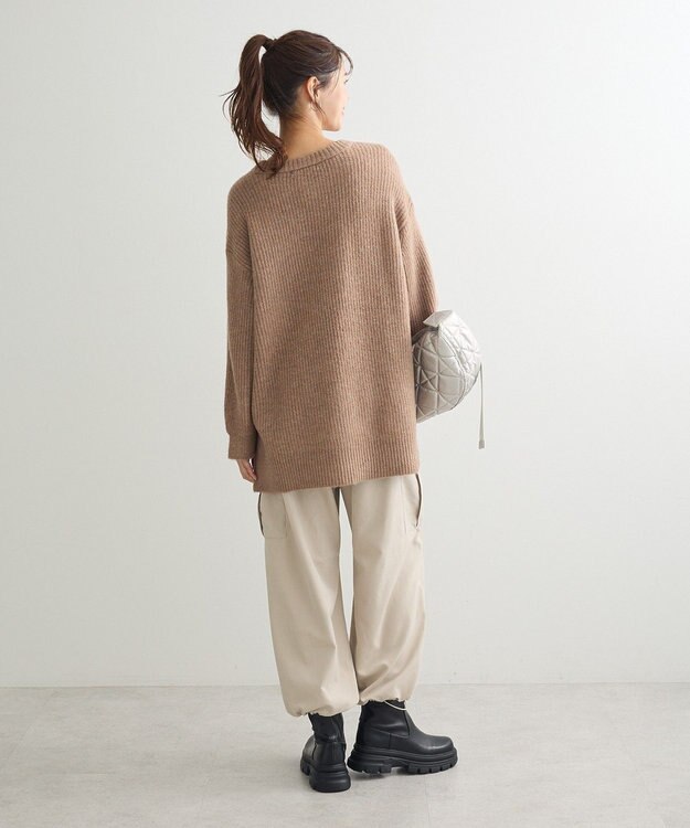 Green Parks ｆｕｗａっと　畦チュニック Camel