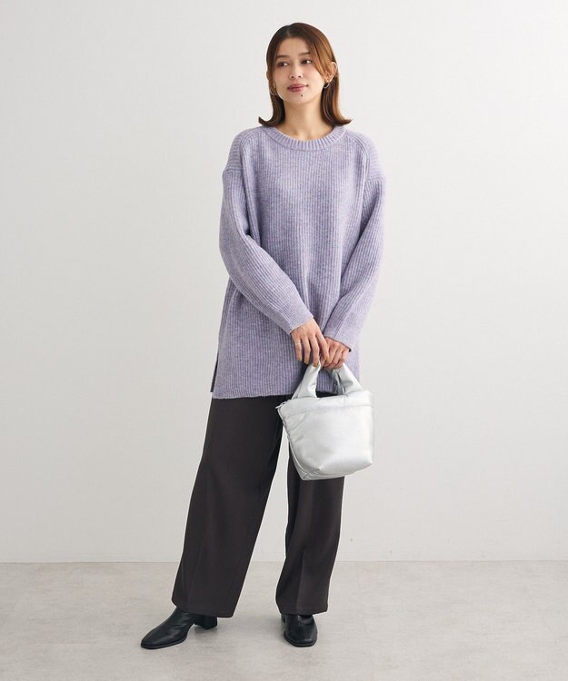 Green Parks ｆｕｗａっと　畦チュニック Deep Purple