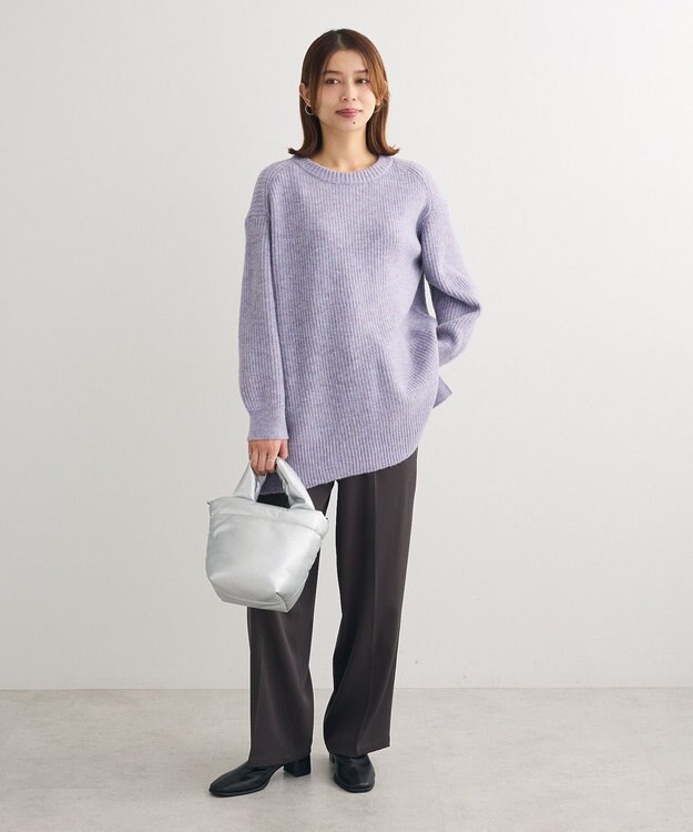 Green Parks ｆｕｗａっと　畦チュニック Deep Purple