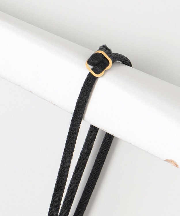 23区 L 【洗える】スムースサテン キャミソール ブラック系