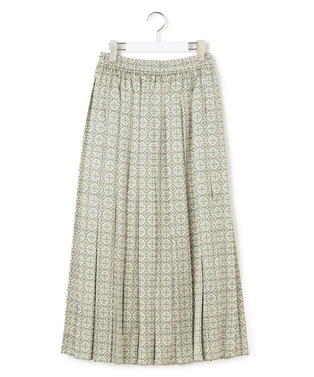 J.PRESS YORK STREET 【WOMEN】オリジナルプリント プリーツスカート アイボリー系5