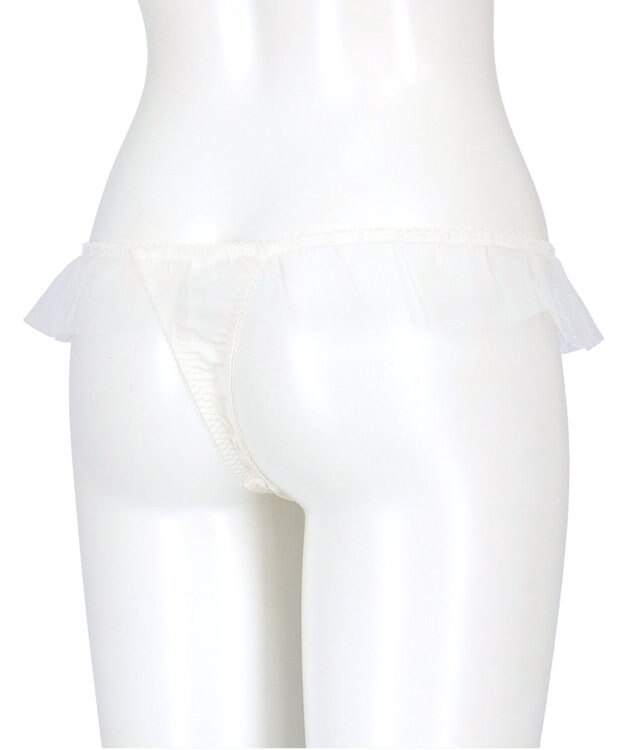 WACOAL Ｔバック ショーツ 【リボンブラ 脇すっきり】 BXB443とペア はきこみ丈あさめ ソング レディース PXB443 /ワコール アイボリー