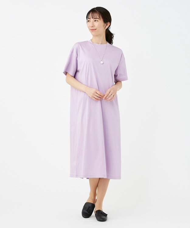 KASHIYAMA 【抗菌消臭】クレンゼ Teeシャツドレス ラベンダー
