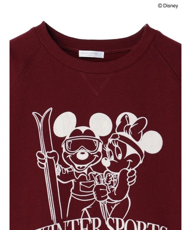 Green Parks Ｄｉｓｎｅｙ／裏起毛フロッキープリントスウェットII Bordeaux