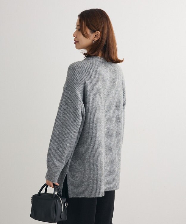 Green Parks ｆｕｗａっと　畦チュニック Gray Mixture