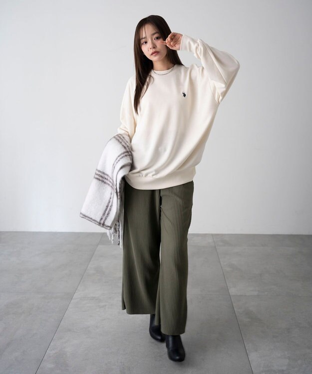 WEGO 【WEB限定/ユニセックス着用ITEM】別注USPOLOワンポイントPO オフホワイト