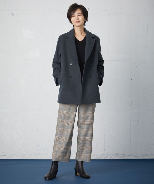 J.PRESS LADIES 【洗える】PRINCE Vネック ニット ブラック系