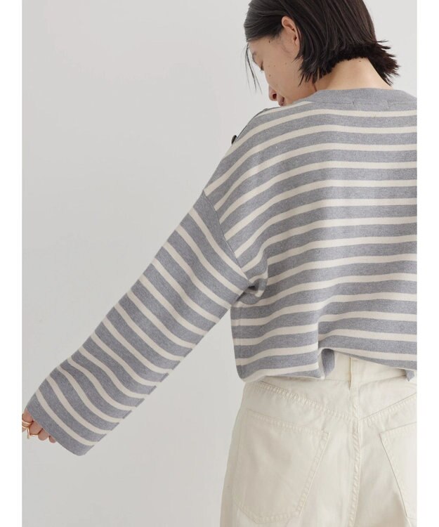 AMERICAN HOLIC バイパチショルダーボタンニットプルオーバー Gray Mixture