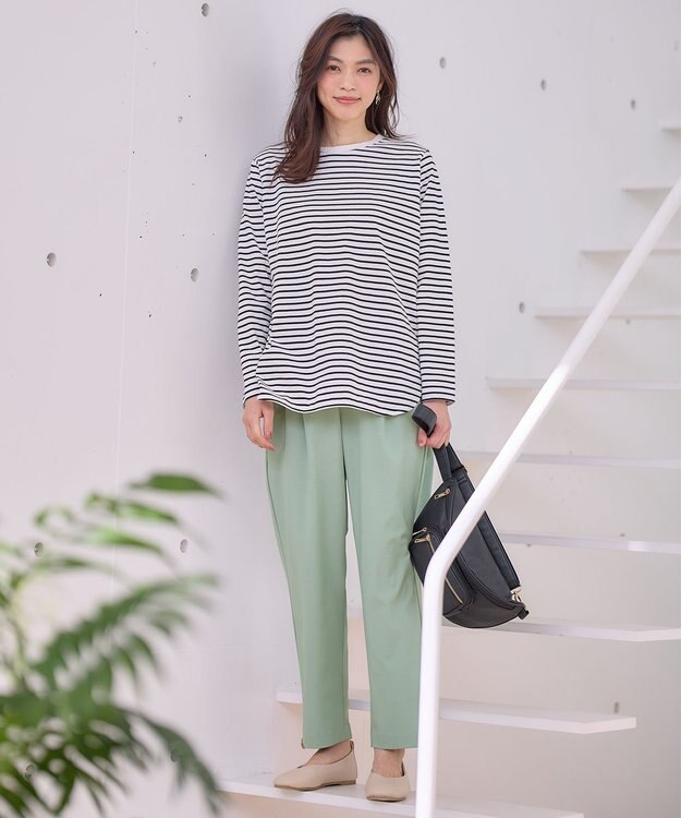 ANY テールロングTシャツ ボーダー