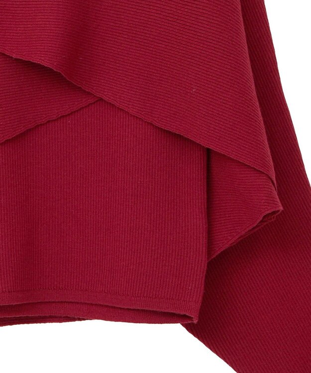 earth music&ecology 【2WAY】【洗濯機洗い可】SET2点クロスニット＋キャミソール Bordeaux