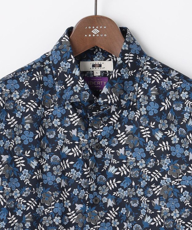 JOSEPH ABBOUD 【ジョセフ・アブード氏セレクト・英国LIBERTY社】リバティ シャツ ネイビー系6