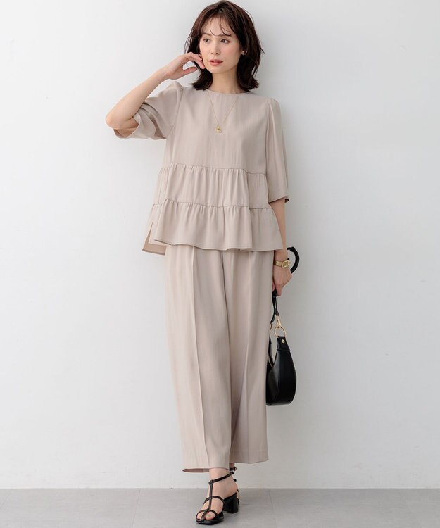 組曲 L 【先行予約】バウンディングシャーティング ブラウス ベージュ系