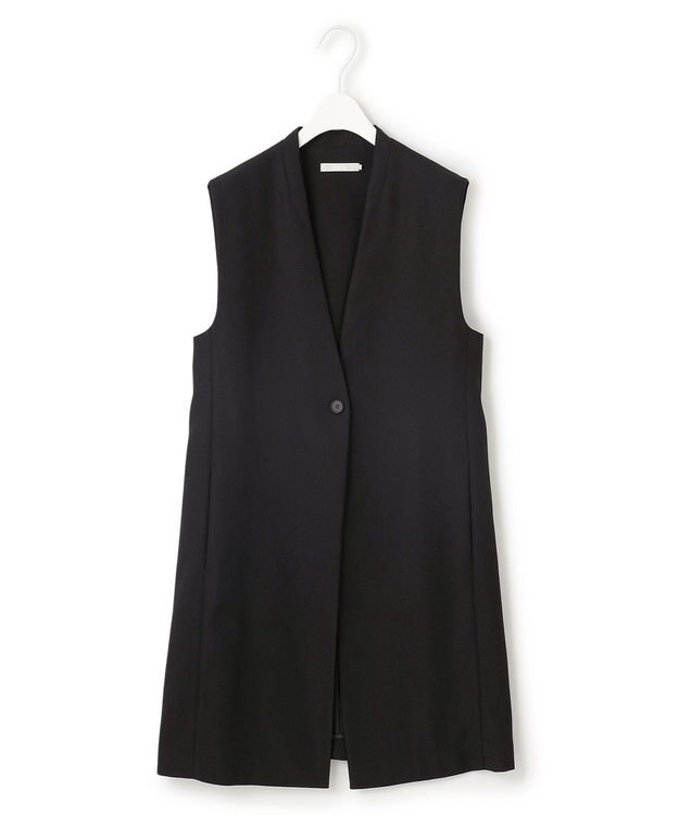 ICB L 【UVケア・接触冷感・速乾・防シワ・洗える】 FluidBackSatin ジレ ブラック系