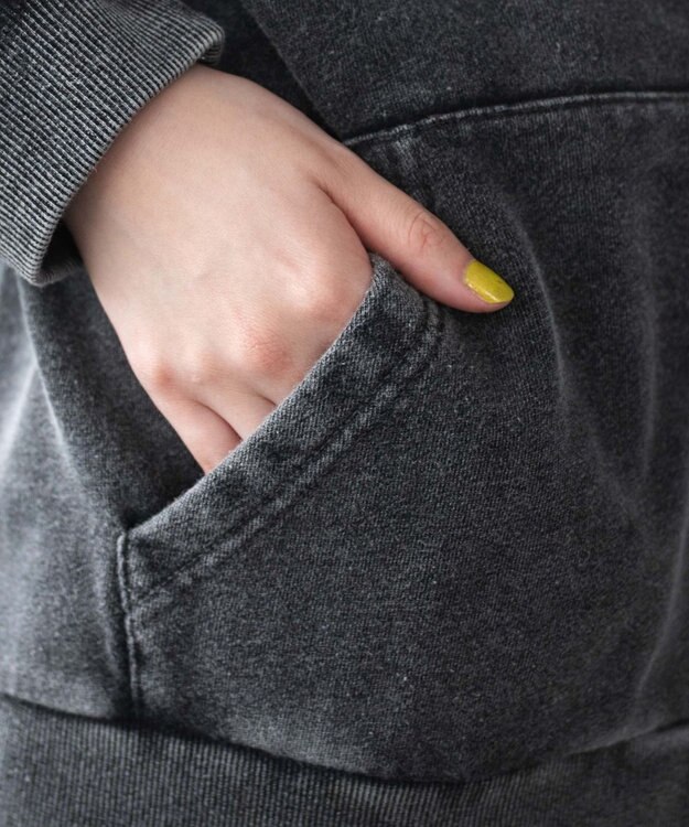 WEGO ロゴヴィンテージウォッシュジップパーカー スミクロ