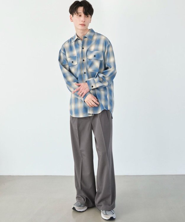 WEGO 【ユニセックス着用ITEM/SMLサイズ展開】バギースラックス ダークグレー