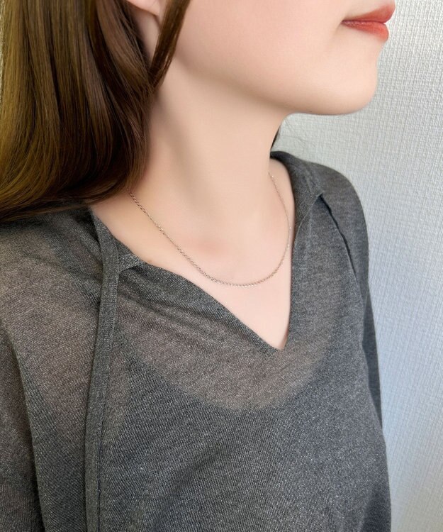 Phoebe 【金属アレルギー対応】スリークオーバルチェーンネックレス/サージカルステンレス シルバー