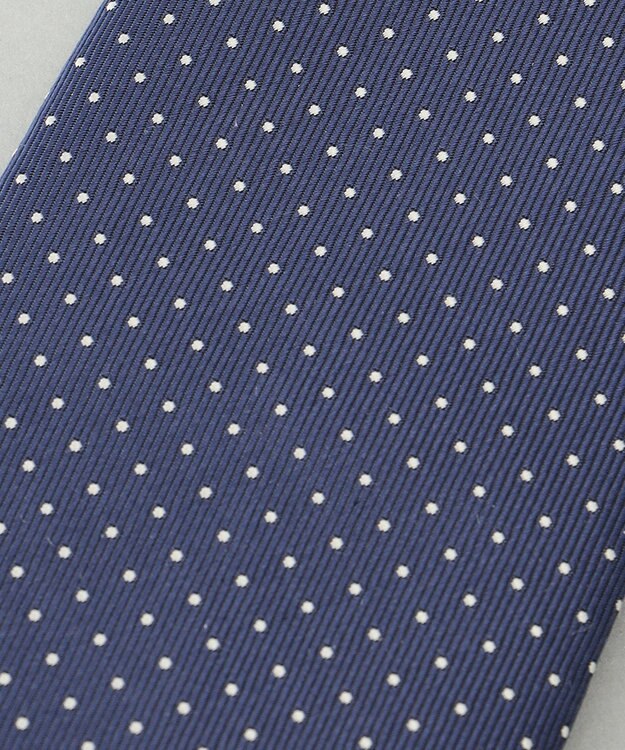 GOTAIRIKU 定番【日本製】シルク ネクタイ_ピンドット ブルー系8