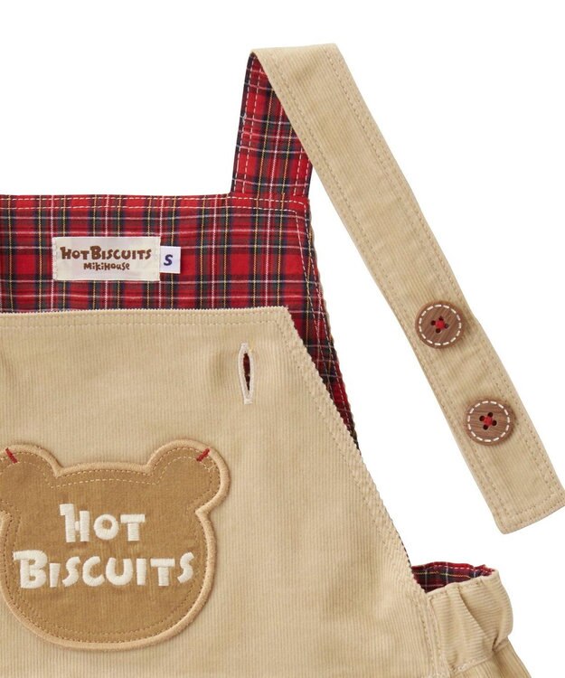MIKI HOUSE HOT BISCUITS コーデュロイ ジャンパースカート＆モックネックTシャツギフトセット【BOX付き】 ベージュ