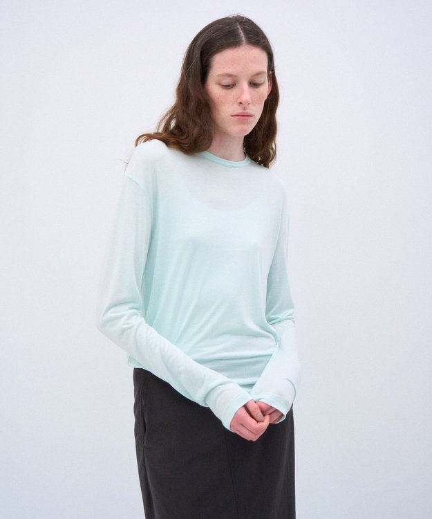 ATON MODAL SILK JERSEY | クルーネックプルオーバー MINT