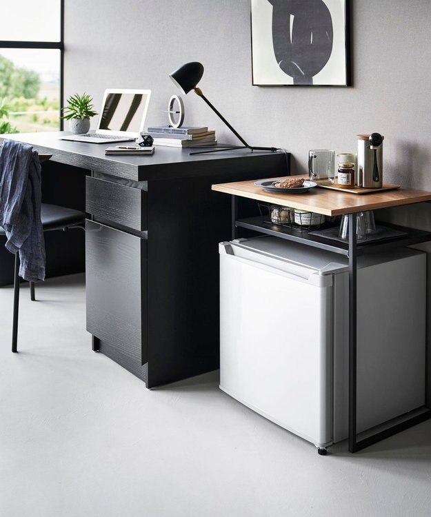 tower 引き出し付き冷蔵庫上ラック タワー 45L用 ブラック ブラック