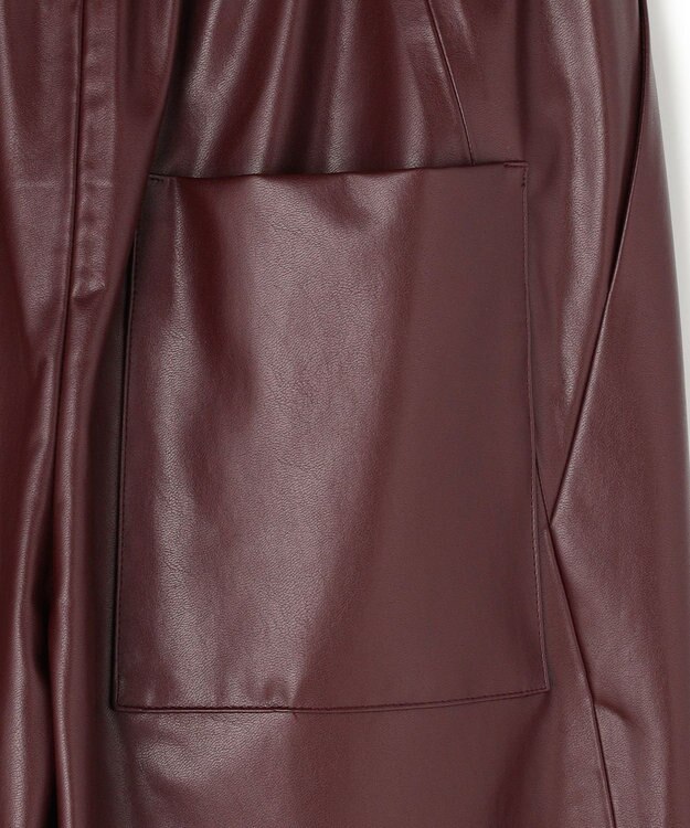 BEIGE， HYAL / フェイクレザーカービーラインイージーパンツ Bordeaux