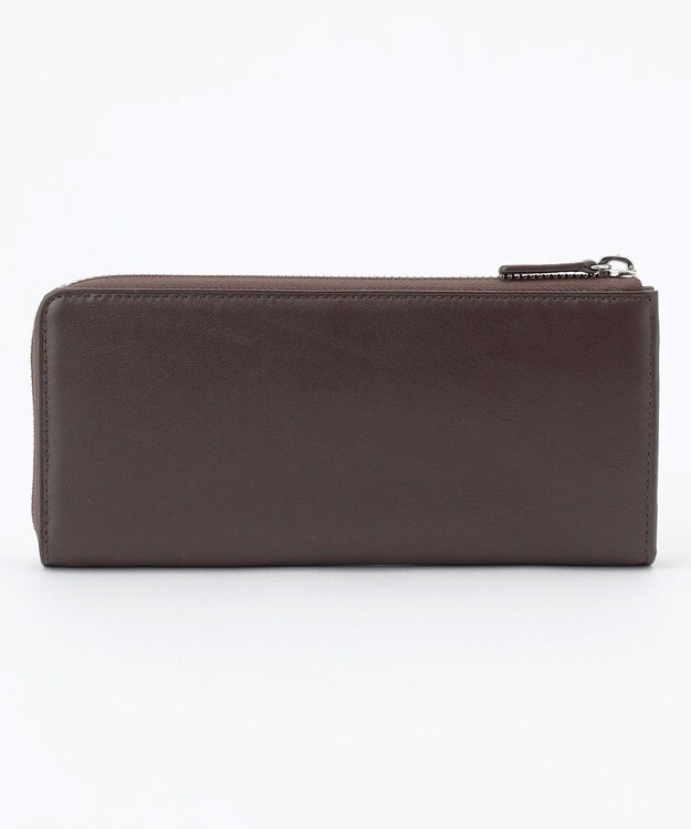 J.PRESS MEN 【MORPHO×J.PRESS】オーセンティックレジメンタル ハニーセル長財布(Ｌ字ラウンドファスナー) ダークブラウン系