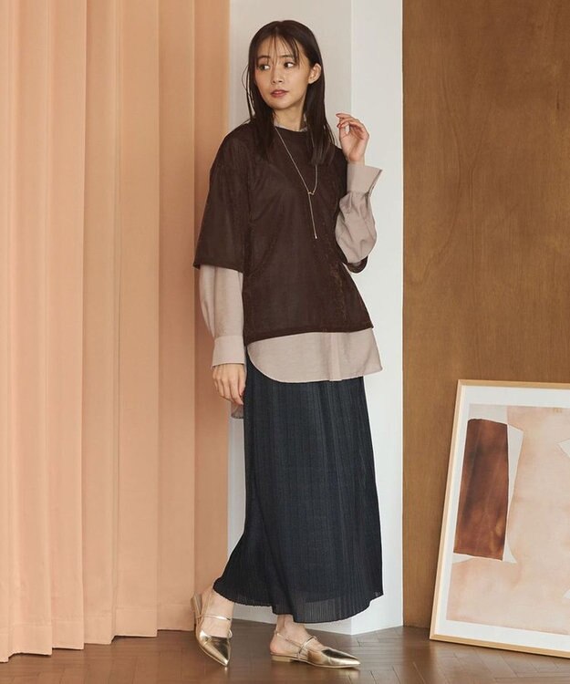 Green Parks シアーベロアプルオーバー Brown