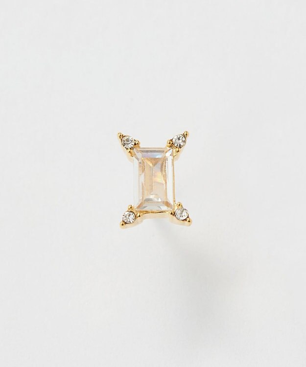 Phoebe 【金属アレルギー対応】クラシックバケットビジューセラミックピアス/ニッケルフリー（片耳） ゴールド