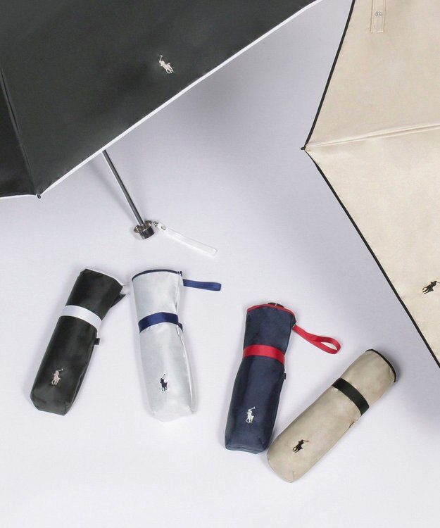 MOONBAT POLO RALPH LAUREN（ポロ ラルフローレン）晴雨兼用日傘 バイカラー 遮光率100% 遮熱 UV ベージュ