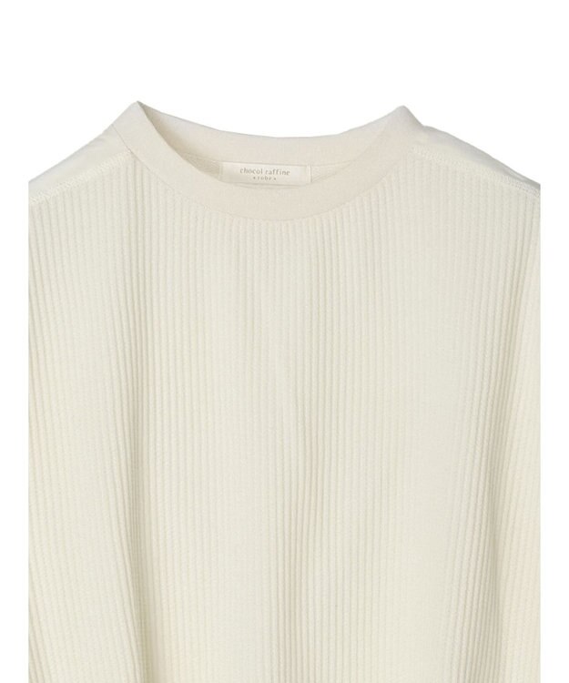 Green Parks ワッフル布帛ドッキングプルオーバー２ Off White