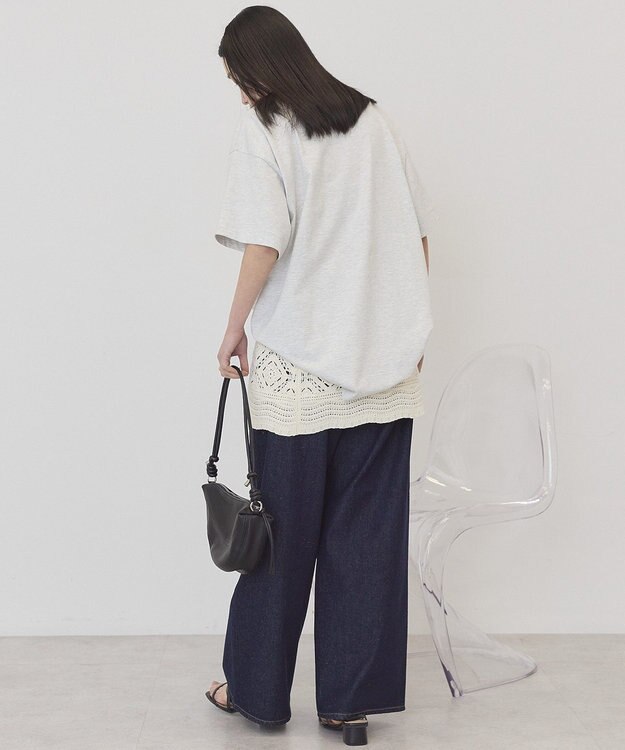 AMERICAN HOLIC PORTLAND裾ラウンドTシャツ Oatmeal