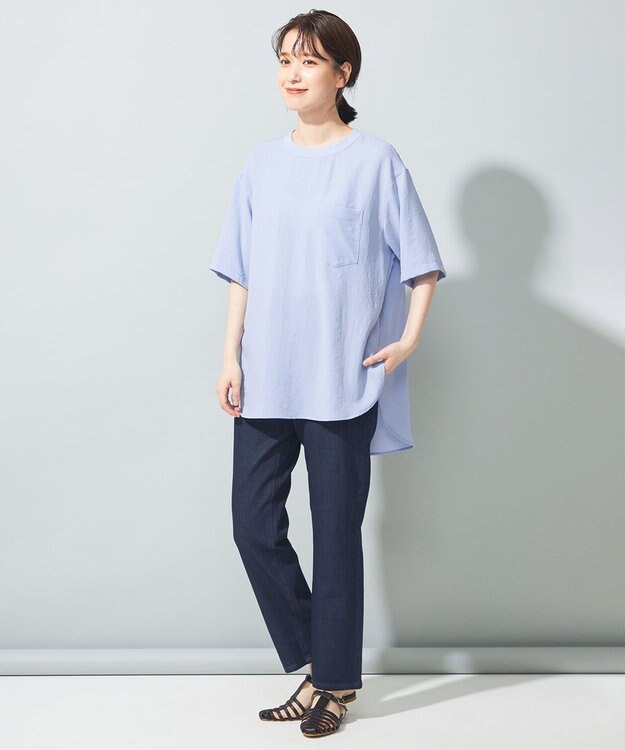 SHARE PARK LADIES 〈CIMMARON CORE〉CLAUDIA スリムテーパードパンツ ネイビー系