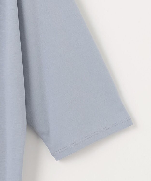 J.PRESS LADIES 【洗える・抗菌防臭・接触冷感・吸水速乾】ドライポンチ ボートネック カットソー サックス系